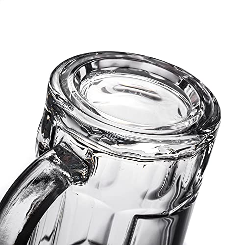 TUSAPAM 4 Pack Heavy Beer Mugs, Large Beer Glasses with Handle, 14 Ounce Glass Steins, Classic Beer Mug glasses Set - Image 4