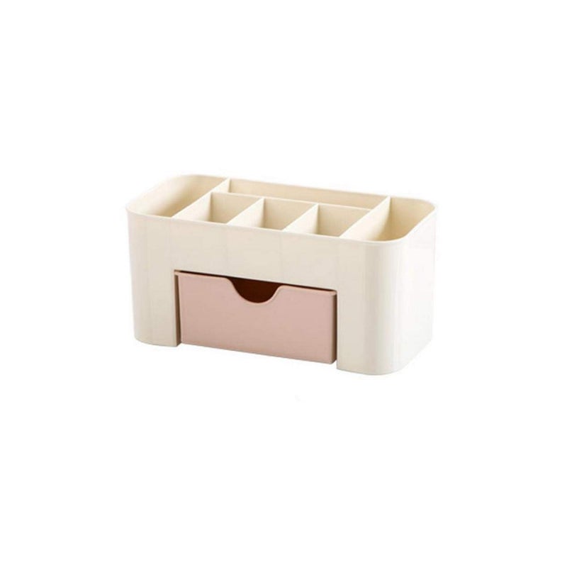 IQS Enterprise Makeup Organizer with Drawer Large Capacity Countertop Organizer for Vanity Bathroom and Bedroom Desk Cosmetics Organizer for Skin Care Brushes Eyeshadow Lotions Lipstick (1 pcs) - Image 2