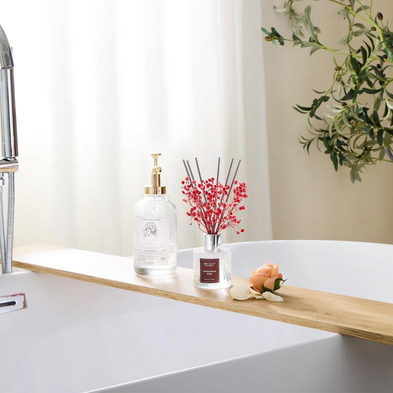 Airkeep Reed Diffuser Set,3.38 fl oz (100 ml) - Sandalwood Rose Oil Diffusers with 8 Reed Sticks,Home Fragrance Reed Diffuser for Bathroom Shelf Decor - Image 5