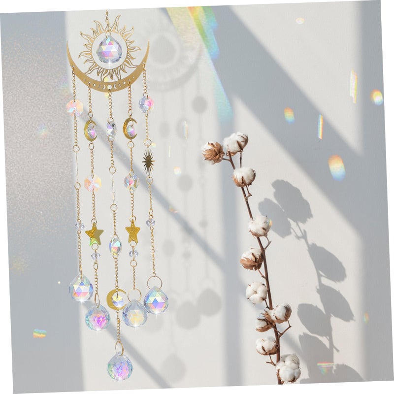 Crystal Wind Chime Sun Catcher Hanging Ornament for Garden Window Indoor Outdoor Decor - Image 4