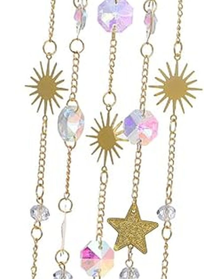 Crystal Wind Chime Sun Catcher Hanging Ornament for Garden Window Indoor Outdoor Decor - Image 1