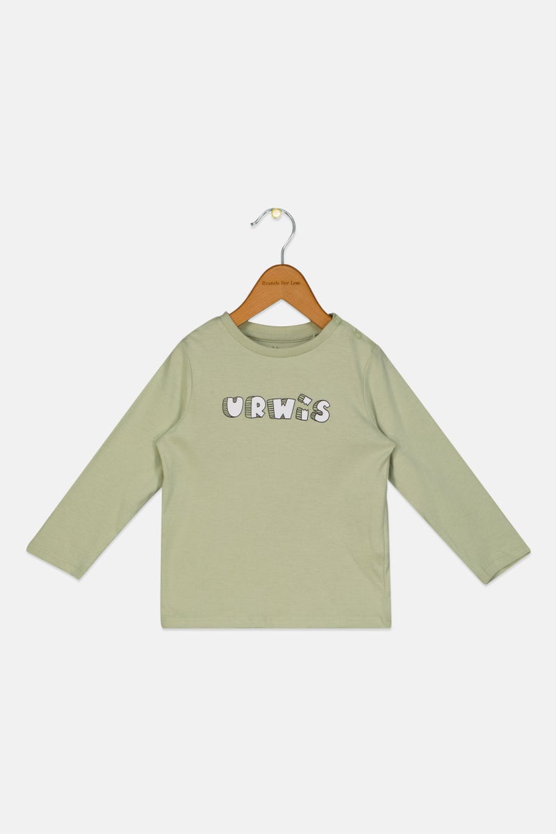 Sinsay Fox And Bunny By Sinsay Toddlers Boy Graphic Print Long Sleeve T-Shirt, Sage Green - Image 1