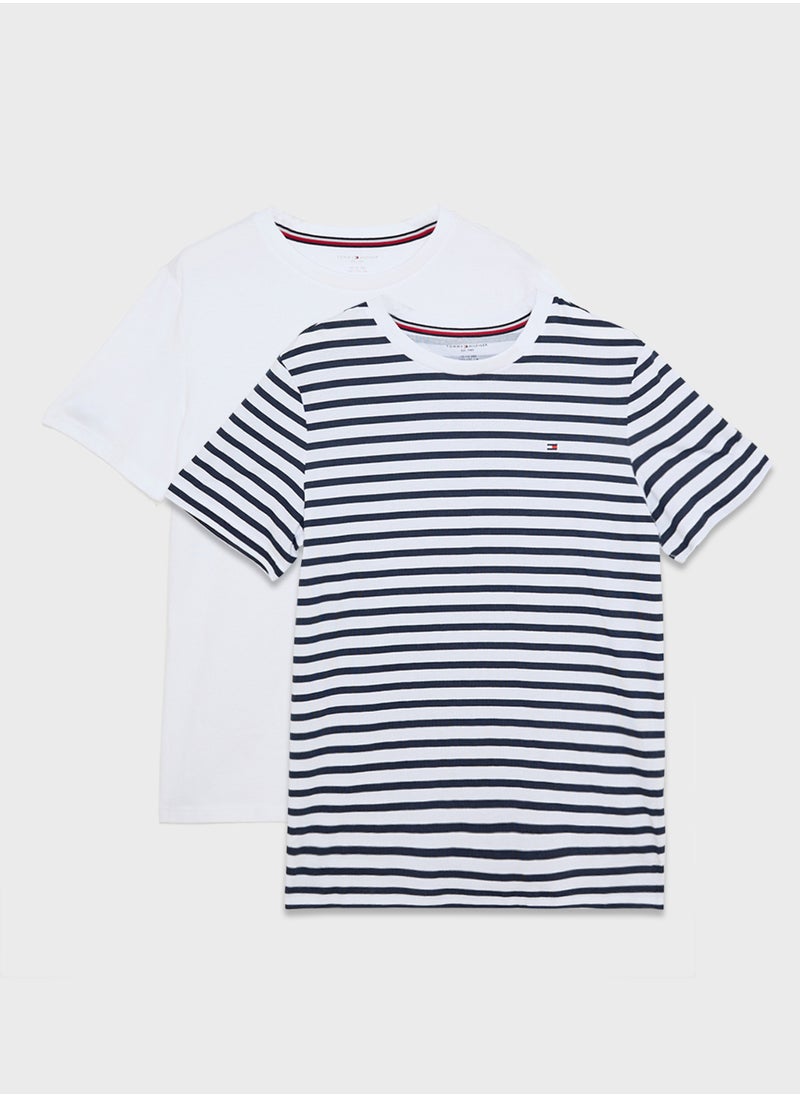 TOMMY HILFIGER - Kids 2 Pack Short Sleeve T-Shirt - Image 1