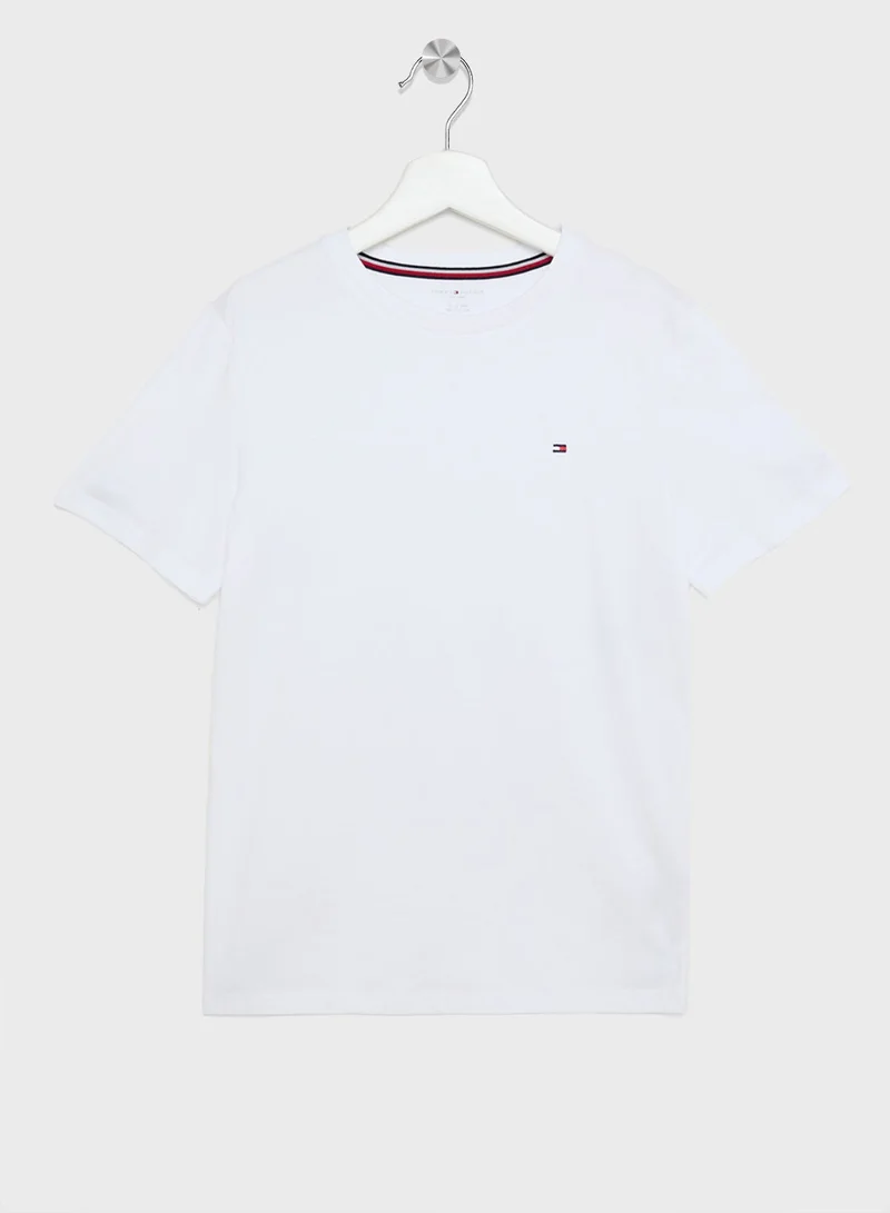 TOMMY HILFIGER  Kids 2-Pack Signature  Stripe Crew Neck T-Shirts  | Best Price UAE