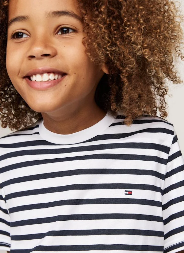 Kids 2-Pack Signature  Stripe Crew Neck T-Shirts