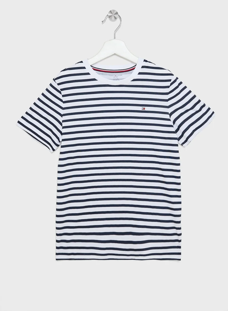 TOMMY HILFIGER  Kids 2-Pack Signature  Stripe Crew Neck T-Shirts  | Best Price UAE