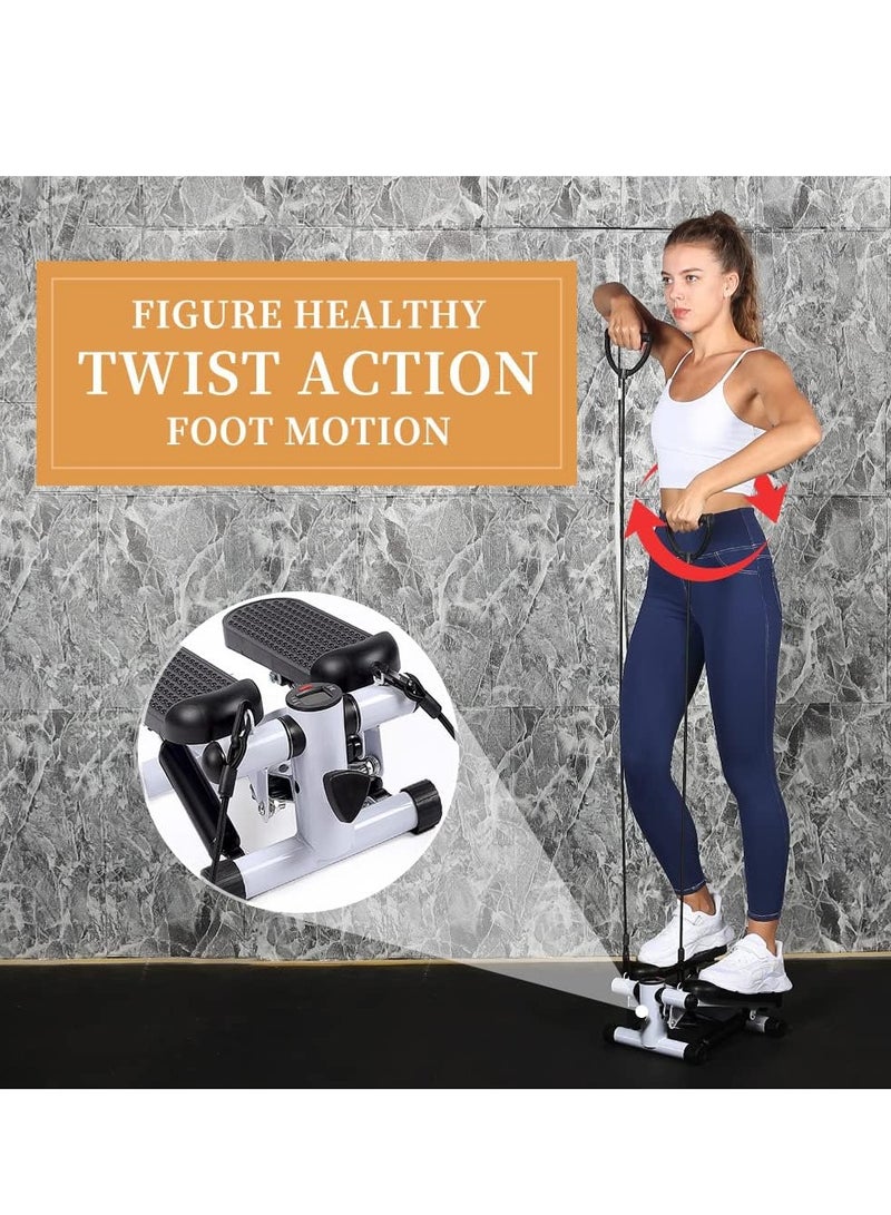 Sharpdo Mini Fitness Twist Stepper Electronic Display Home Exercise Equipment with Resistance Bands 30.5 x 33 x 20cm - Image 3