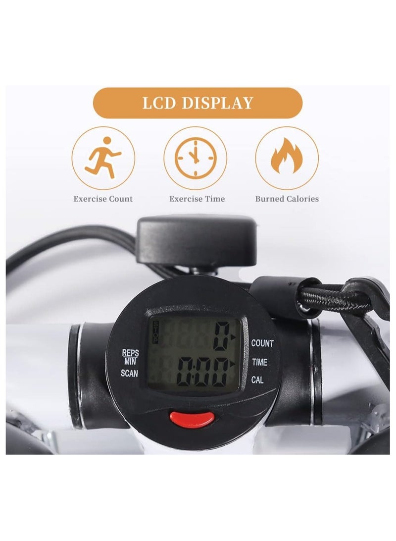 Sharpdo Mini Fitness Twist Stepper Electronic Display Home Exercise Equipment with Resistance Bands 30.5 x 33 x 20cm - Image 4