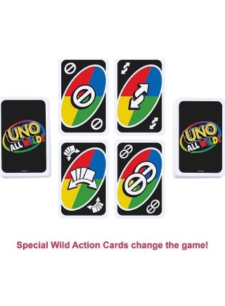 UNO All Wild Family Card Game, Family Night Game Where All Cards Are Wild for 2-10 Players, 7+Years Old - view 3