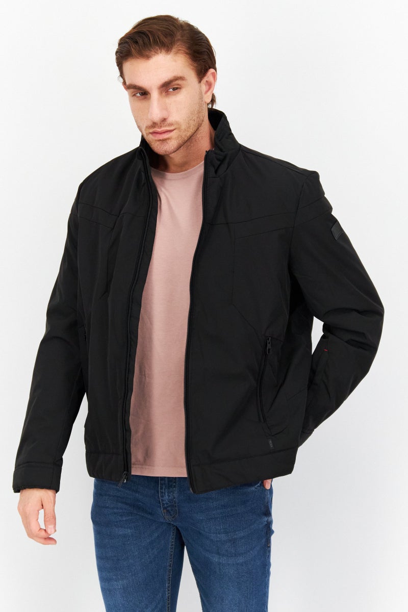 Tumi Men Solid Bomber Jacket, Black - Image 1