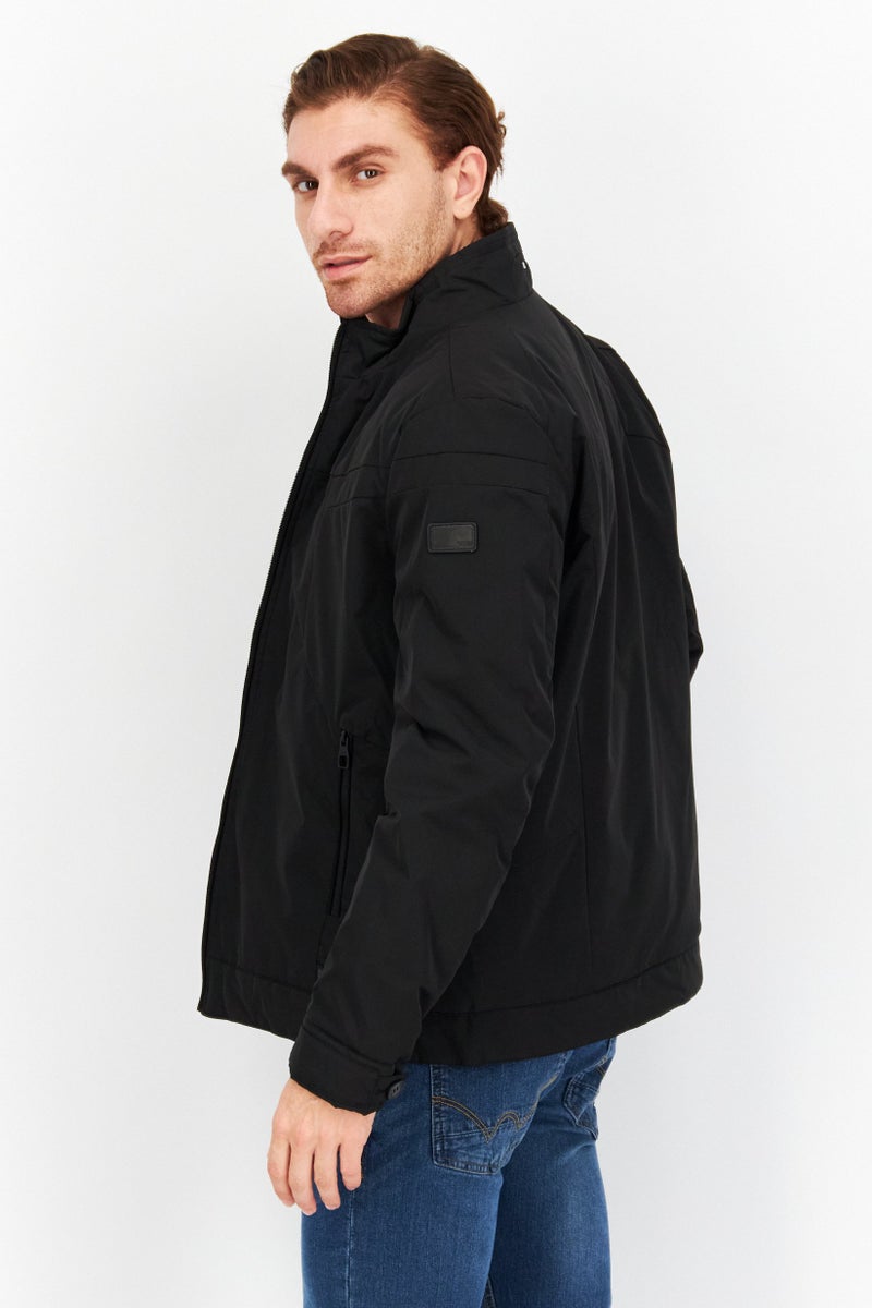 Tumi Men Solid Bomber Jacket, Black - Image 3