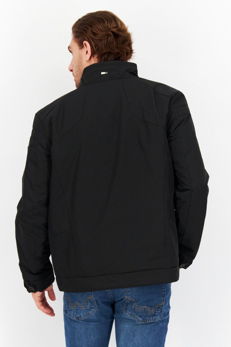 Tumi Men Solid Bomber Jacket, Black - Image 2