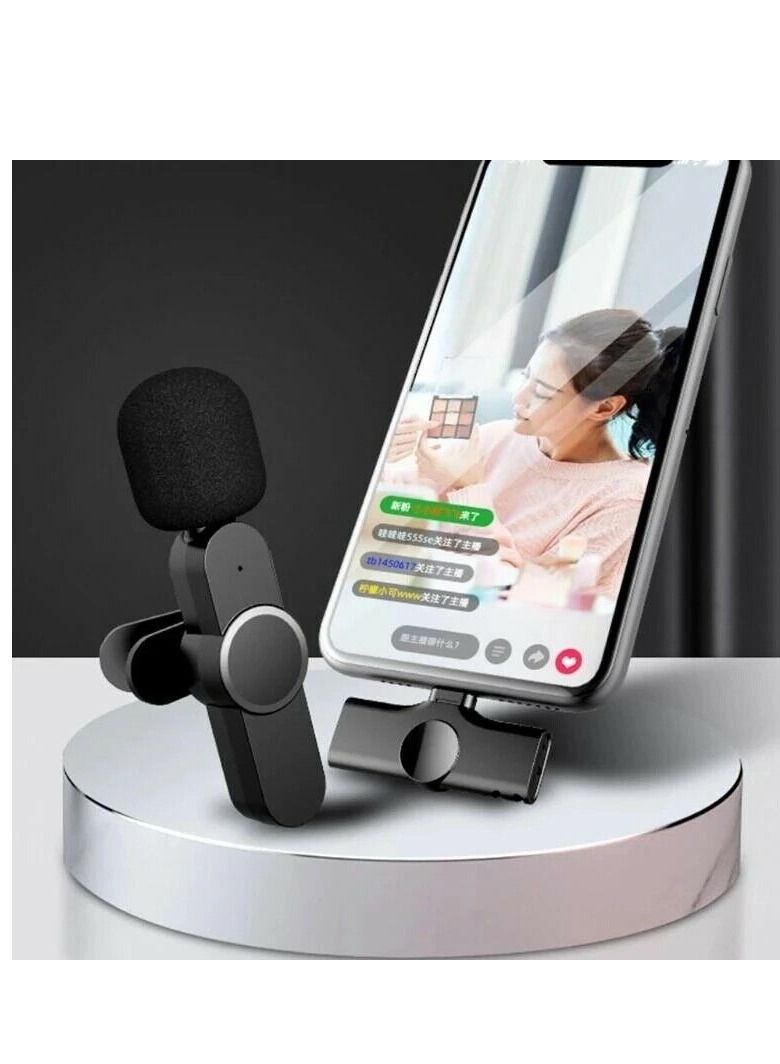 Wireless Lavalier Microphone Black - Image 2
