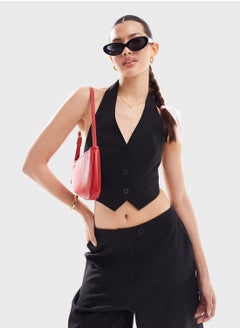 Miss Selfridge Halter Neck Backless Waistcoat  - Image 1