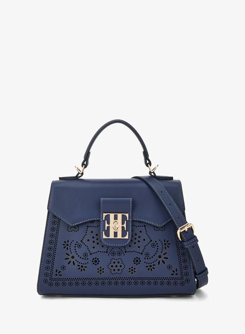 ايل Cutwork Satchel Bag With Detachable Strap