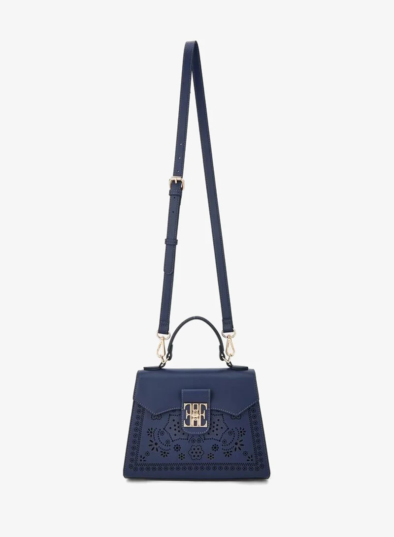 ايل Cutwork Satchel Bag With Detachable Strap