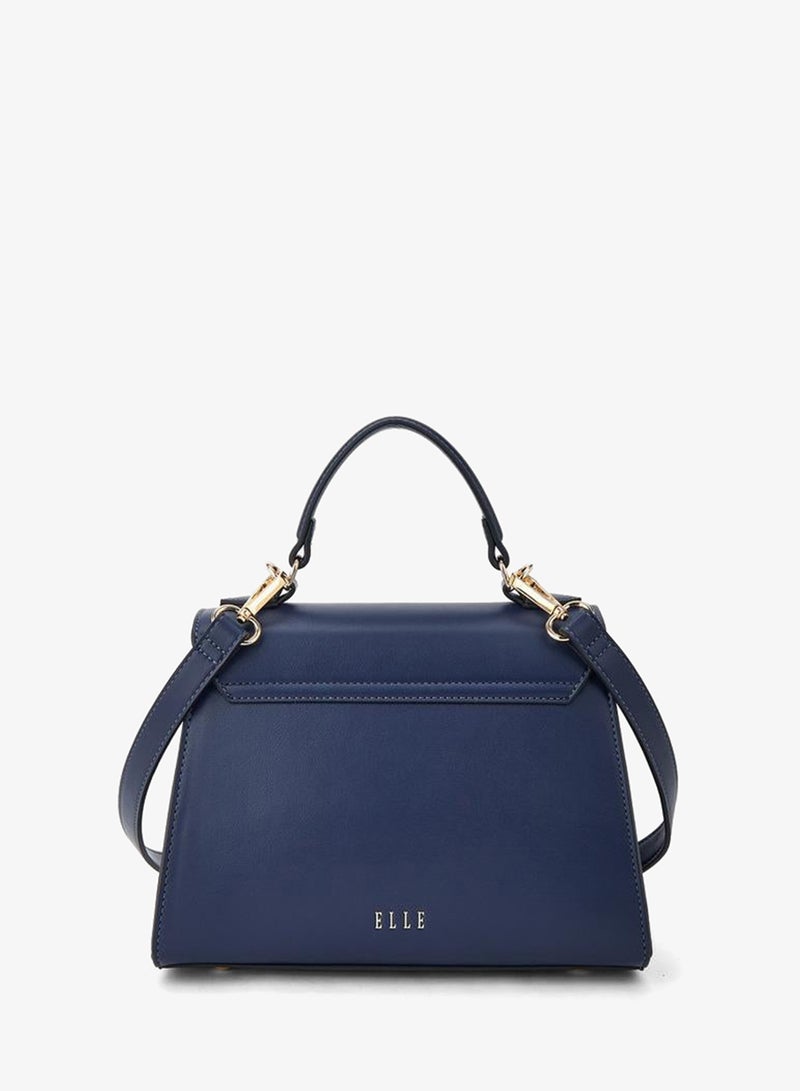 ELLE Cutwork Satchel Bag With Detachable Strap - Image 5