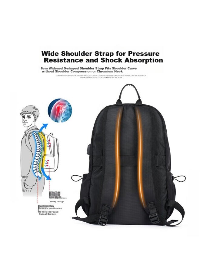 Pull Back حقيبة ظهر Warrior للرجال، سعة كبيرة، للعمل، رحلات العمل، حقيبة كمبيوتر محمول، سفر عادي، كلية، ثانوية وإعدادية حقيبة مدرسية - Image 2