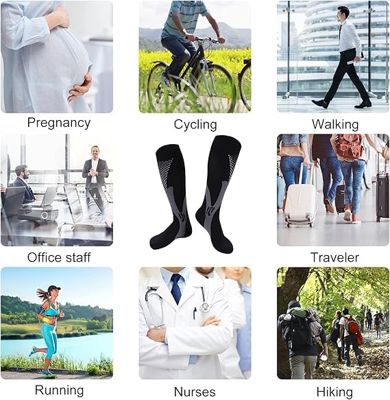 Cetaplast Athletic Compression Socks | High-Performance Graduated Compression for Enhanced Circulation, Muscle Support & Recovery | Ideal for Sports, Running, Cycling & Training | Black | 2XL - Image 5