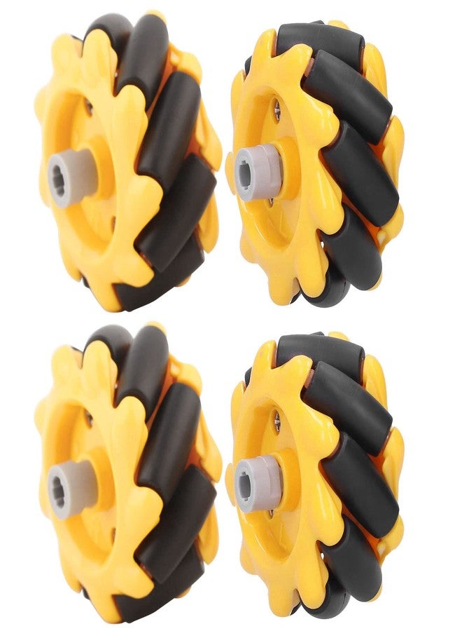 LiebeWH 48mm Mecanum Wheels Directional Smart Robot Car Parts for DIY Robotics and Omnidirectional Movement(2 Pairs) - Image 1