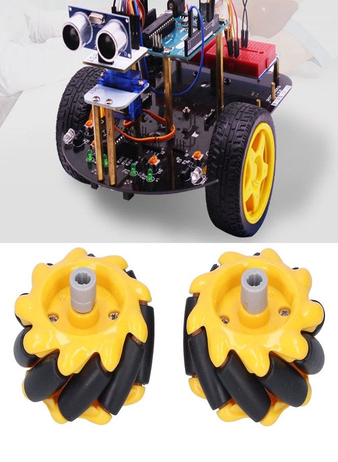 LiebeWH 48mm Mecanum Wheels Directional Smart Robot Car Parts for DIY Robotics and Omnidirectional Movement(2 Pairs) - Image 2