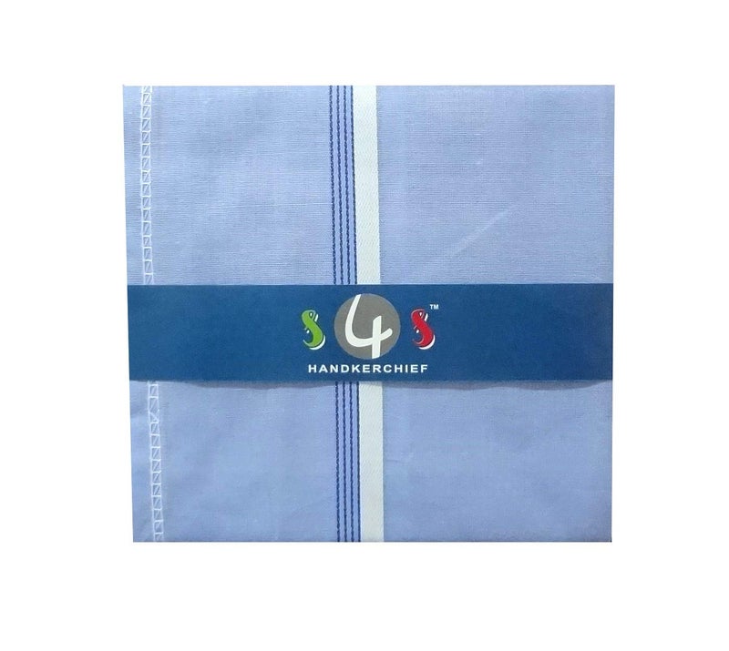 S4S Men's 100% Cotton Essential Handkerchiefs (Multicolor Assorted_42CM X 42CM_Pack of 12) - Image 3
