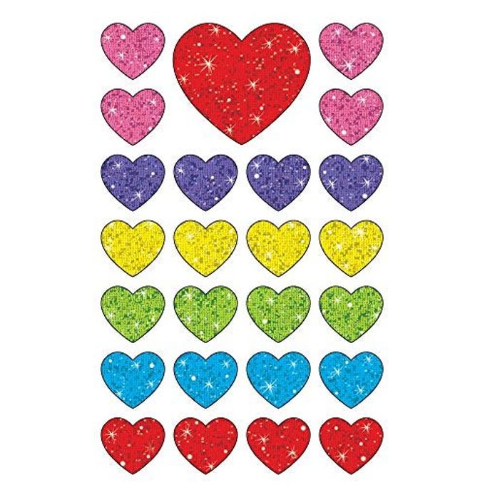 Trend Enterprises Trend Sparkle Hearts superShapes Stickers, Classroom Incentives, 100 Count - Image 5