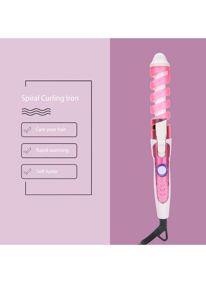 TMISHION - Hair Waverelectric Hair Curling Wand Spiral Hair Curler Hair Crimper Curling Iron Hairstyling Tool Home Curling Iron 110‑240V Professional Portable Hair Salon Spiral Curl Ceramic(Us) - Image 1