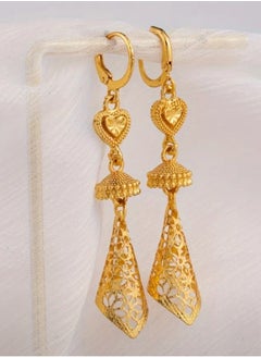 GOLDMAX Elegant 21k Gold Plated Drop Earrings For Women  - Image 3