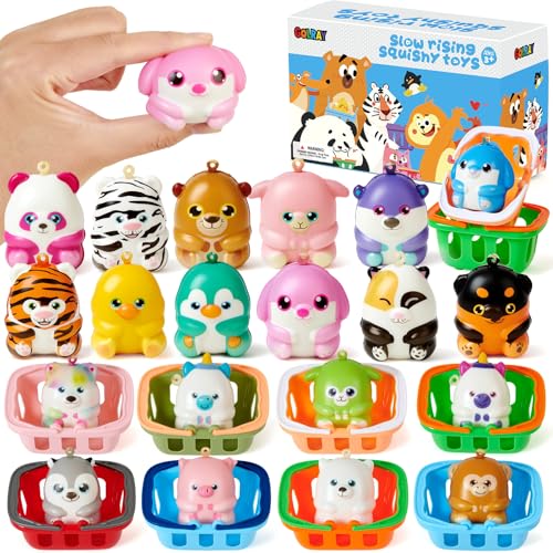 Golray 20 Packs Party Favors Slow Rising Stress Relief Squishy Toys for Kids Soft Squishy Animals for Birthday Goodie Bag Stuffers Pinata Fillers Classroom Prizes Treasure Box Carnival Prizes - Image 1
