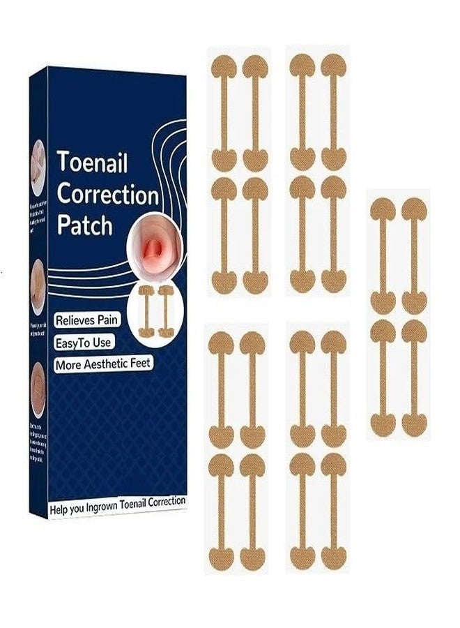 Elvana Pack of 10 Toenail Correction Patches, Ingrown Toenails, Nail Correction Clip, Patch Toenail, Toenail Plaster for Treating Ingrown Toenail - Image 1