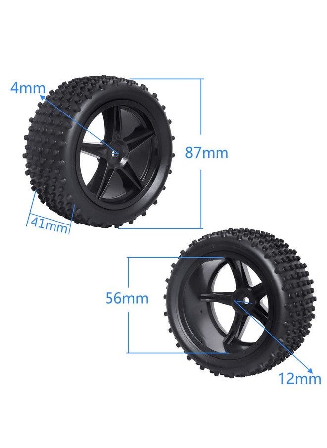 Hobbypark - Front And Rear Tires & Wheels Set 12Mm Hex Hubs Foam Inserts For Redcat Hpi Exceed Rc 1/10 Off Road Buggy Tyre (4Pack) - Image 1