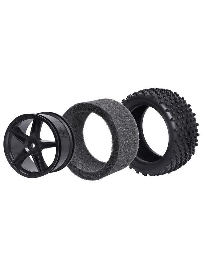 Hobbypark - Front And Rear Tires & Wheels Set 12Mm Hex Hubs Foam Inserts For Redcat Hpi Exceed Rc 1/10 Off Road Buggy Tyre (4Pack) - Image 1