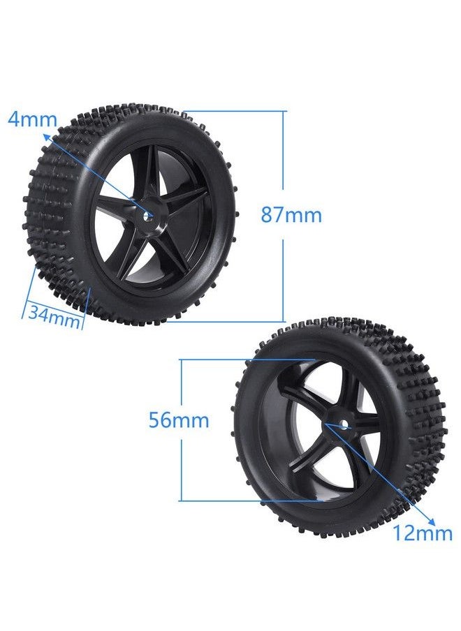 Hobbypark - Front And Rear Tires & Wheels Set 12Mm Hex Hubs Foam Inserts For Redcat Hpi Exceed Rc 1/10 Off Road Buggy Tyre (4Pack) - Image 1