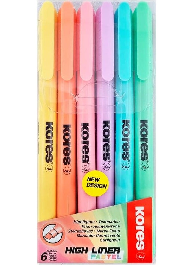 Kores Highlighter Pen Set of 6  - Image 1
