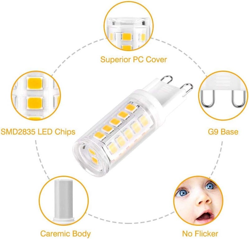 klarako G9 led Light Bulbs, 5 Pack G9 Base 230V Non-Dimmable Light Bulbs Corn Light Bulb for Ceiling Light, Under Cabinet - Image 3