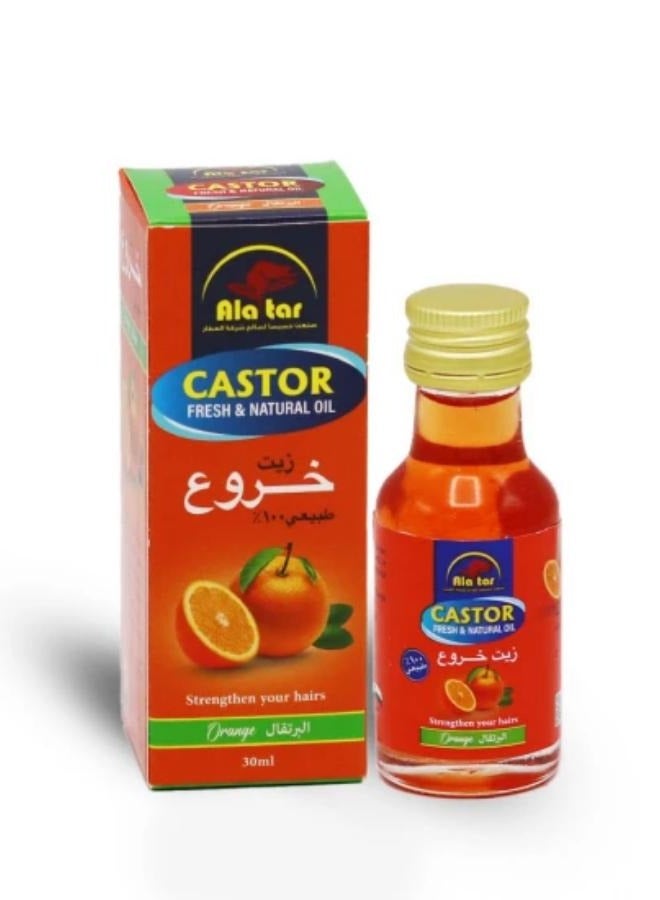 alattar Castor Fresh And Natural Oil with Orange 30 ML