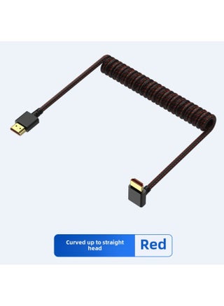 HDMI2.1 Elbow Color Braided Spring Line Computer TV HD 8K Video Spring Telescopic Stretch Line-Color:Straight To Curved Red-Line Length:0.14 M - pzsku/ZD0751313985127558939Z/45/_/1742368109/5854b117-fc3b-45ed-bdd9-65dc6fd523b7
