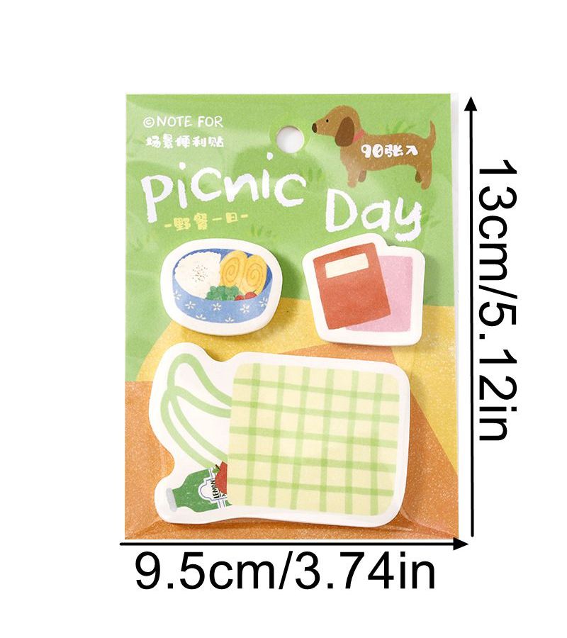 90 Sheets Adorable Sticky Notes 3 In 1 Design For Aesthetic Journal Office School - Image 2