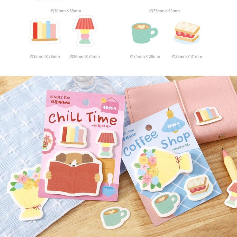 90 Sheets Adorable Sticky Notes 3 In 1 Design For Aesthetic Journal Office School - Image 5