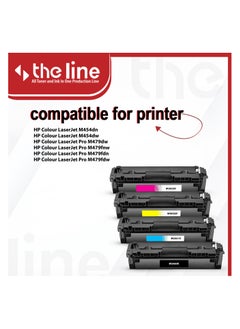 The Line THE LINE Compatible Toner Cartridges Replacement for HP415A W2030X W2031X W2032X W2033X HP Color Laserjet Pro MFP M479dw M479fdn M479fdw M454dw M454dn M455dn MFP M444dn 80f  - Image 2