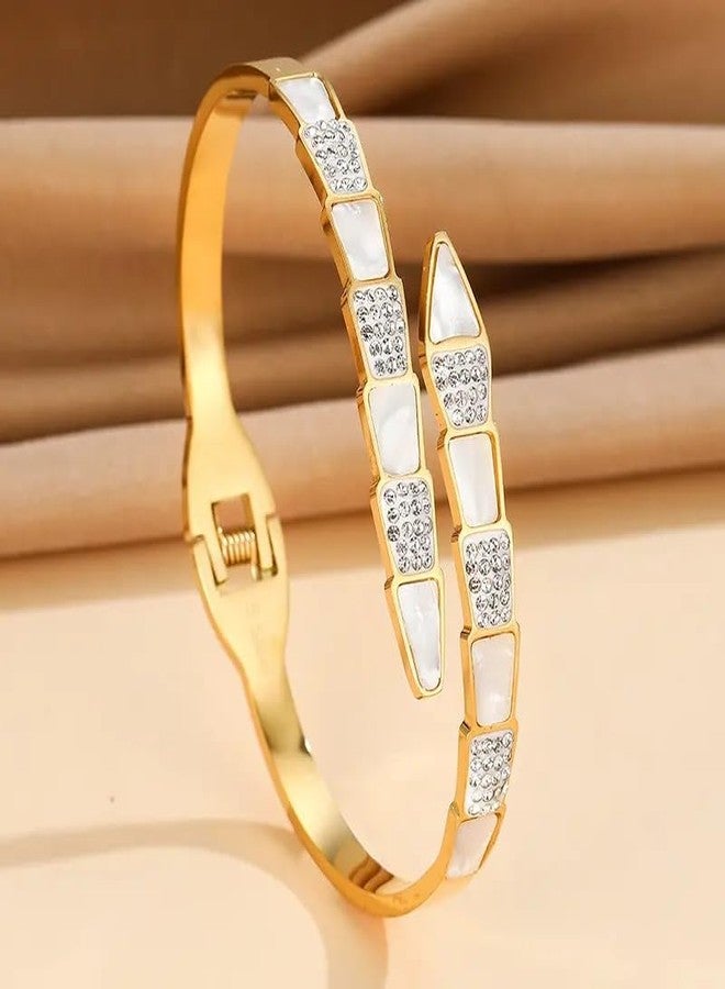 MEENAZ bracelet for woman AD Bangles for women Stylish Adjustable hand gold Bracelet for girls golden Kada for Women american diamond Accessories Jewellery friendship crystal Stone bracelet 631 - Image 2