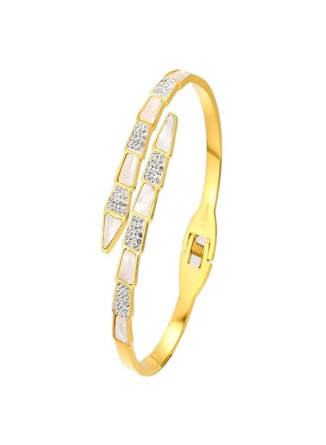 MEENAZ bracelet for woman AD Bangles for women Stylish Adjustable hand gold Bracelet for girls golden Kada for Women american diamond Accessories Jewellery friendship crystal Stone bracelet 631 - Image 1