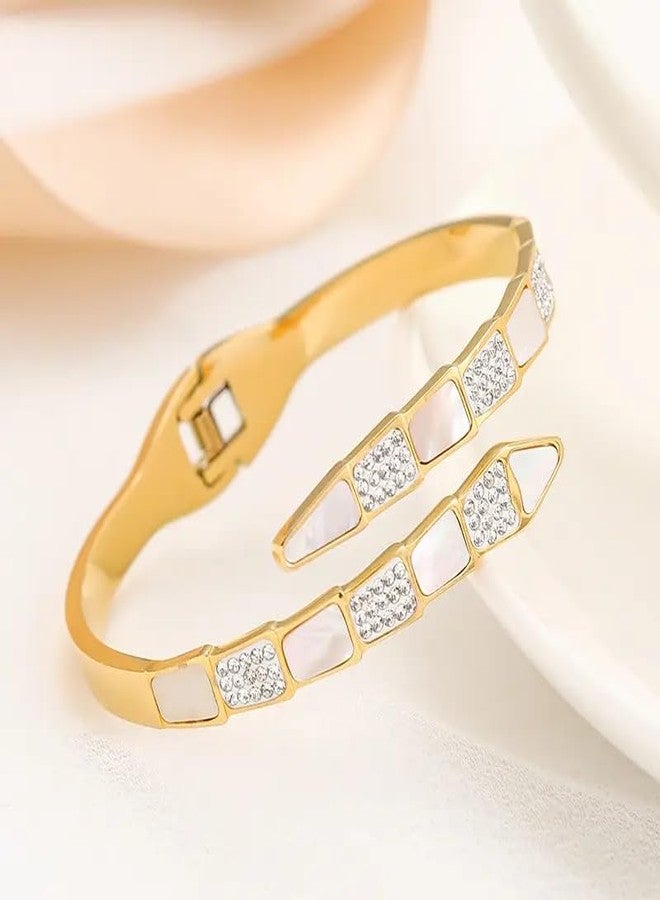 MEENAZ bracelet for woman AD Bangles for women Stylish Adjustable hand gold Bracelet for girls golden Kada for Women american diamond Accessories Jewellery friendship crystal Stone bracelet 631 - Image 5