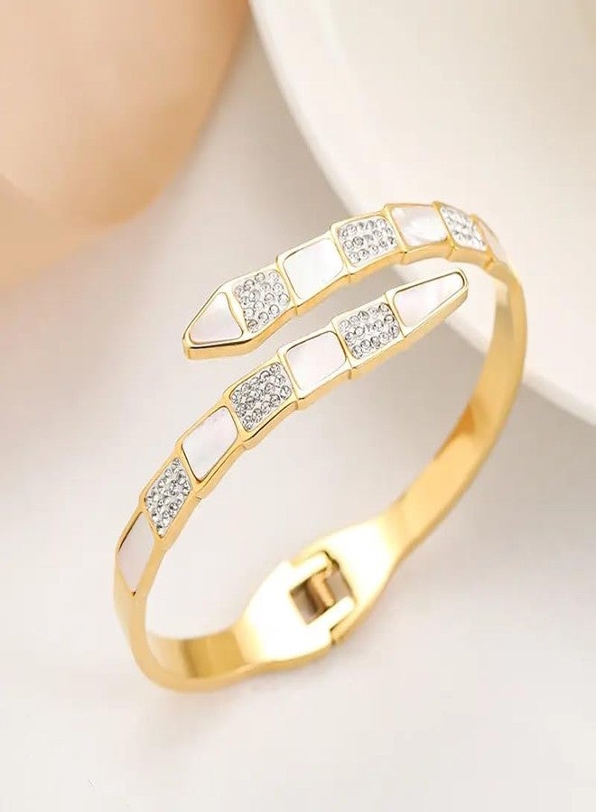 MEENAZ bracelet for woman AD Bangles for women Stylish Adjustable hand gold Bracelet for girls golden Kada for Women american diamond Accessories Jewellery friendship crystal Stone bracelet 631 - Image 4