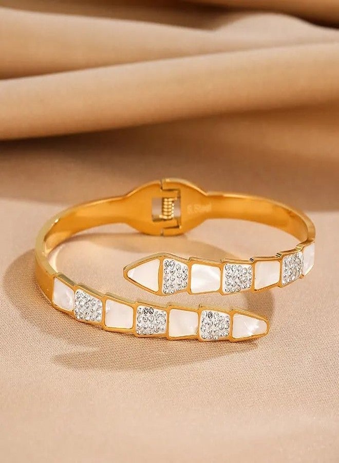 MEENAZ bracelet for woman AD Bangles for women Stylish Adjustable hand gold Bracelet for girls golden Kada for Women american diamond Accessories Jewellery friendship crystal Stone bracelet 631 - Image 3