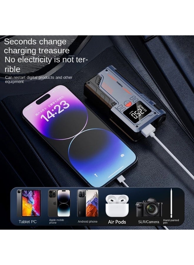1000A High Power 2-in-1 Jump Starter with Air Pump | 12V Car Battery Booster & Portable Power Bank | ABS Durable Design - Image 3