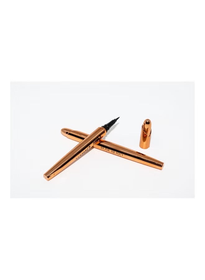 ROSE BERRY 24-Hour Brush Eye Liner Kill Black  - Image 2