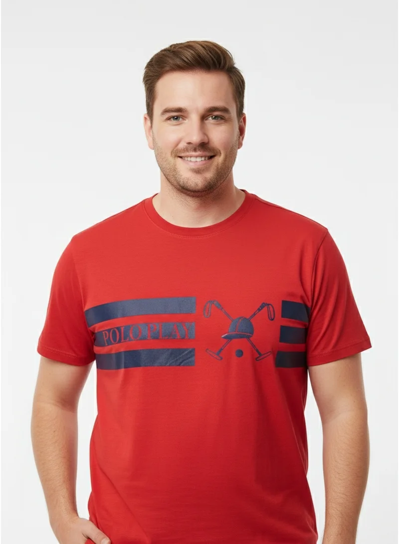 Polo Play Mens Graphic T-shirt -RED
