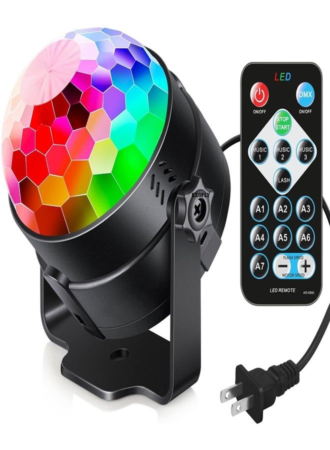 EXOFLY Disco Ball Led Sound Activated Party Lights Disco Ball Dj Strobe Club Lamp 7 Modes Magic Mini Led Stage Lights for Christmas Home Room Dance Parties Birthday Dj Bar Wedding Show Club Pub - Image 1